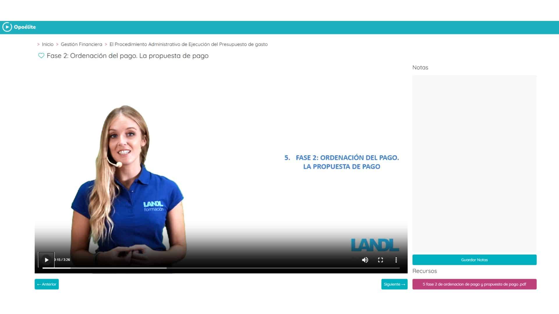 Funcionalidad 2 de Opoélite